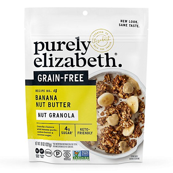 Purely Elizabeth Grain-Free Banana Nut Butter Granola - 8 Oz