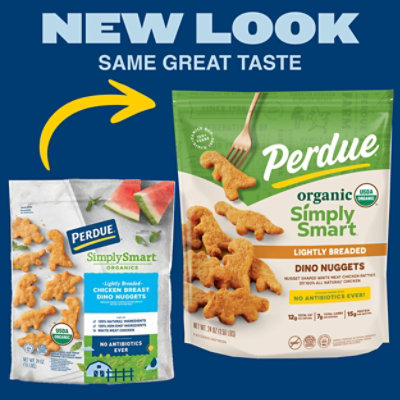 PERDUE Simply Smart Organics Fully Cooked Lightly Breaded Chicken Breast Dino Nuggets - 24 Oz - Image 5