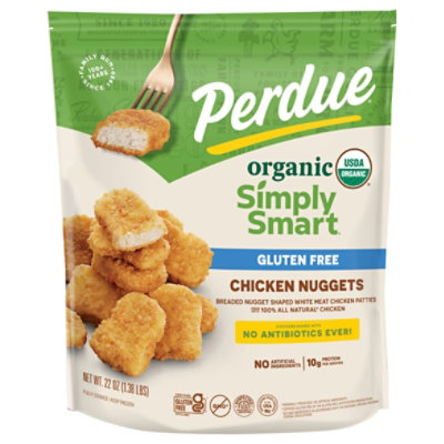 PERDUE SIMPLY SMART ORGANIC Gluten Free Breaded Chicken Breast Nuggets - 22 Oz