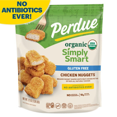 PERDUE Simple Smart Organics Breaded Chicken Breast Nuggets Gluten Free Fully Cooked Meal - 22 Oz - Image 1