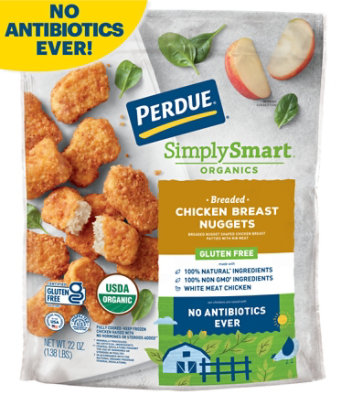 PERDUE Simply Smart Organics Breaded Chicken Breast Nuggets Gluten Free - 22 Oz