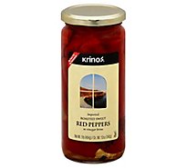 Krinos Red Peppers Roasted Sweet In Vinegar Brine - 1 Lb
