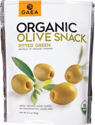 Gaea Pitted Green Olives Snack Org - 2.3 Oz - Image 2