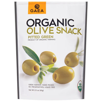 Gaea Pitted Green Olives Snack Org - 2.3 Oz - Image 1