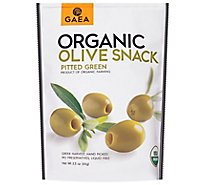 Gaea Pitted Green Olives Snack Org - 2.3 Oz