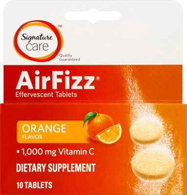 Signature Select/Care Air Fizz Dietary Supplement VitC 1000mg Effervescent Tblt Orng - 10 Count - Image 2