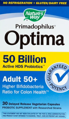 Natures Way Optima Primadophilus Adults 50 Plus Vgrtn Capsules - 12 Oz - Image 2