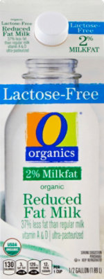 O Organics Organic Milk Reduced Fat 2% Milkfat Lactose Free Half Gallon - 1.89 Liter - Image 2