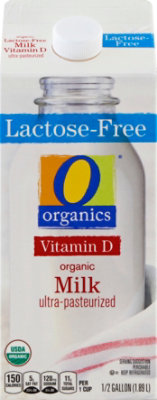 O Organics Organic Milk Ultra Pasteurized Vitamin D Lactose Free Half Gallon - 1.89 Liter - Image 2