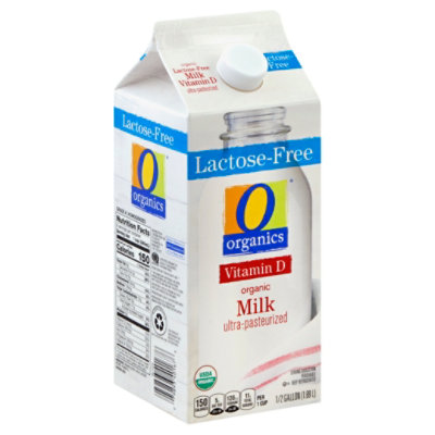 O Organics Organic Milk Ultra Pasteurized Vitamin D Lactose Free Half ...