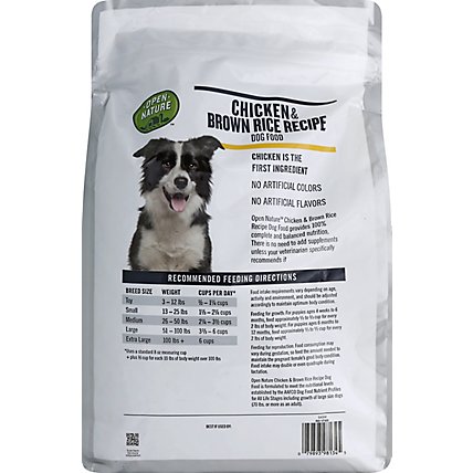 Open Nature Dog Food Chicken & Brown Rice Recipe Bag - 6 Lb - Image 3