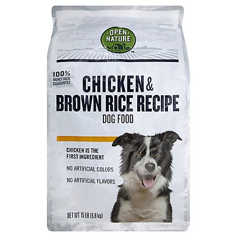 Open Nature Dog Food Chicken & Brown Rice Recipe - 15 Lb