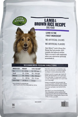 Open Nature Dog Food Lamb Brown Rice Recipe Bag 15 Lb acmemarkets