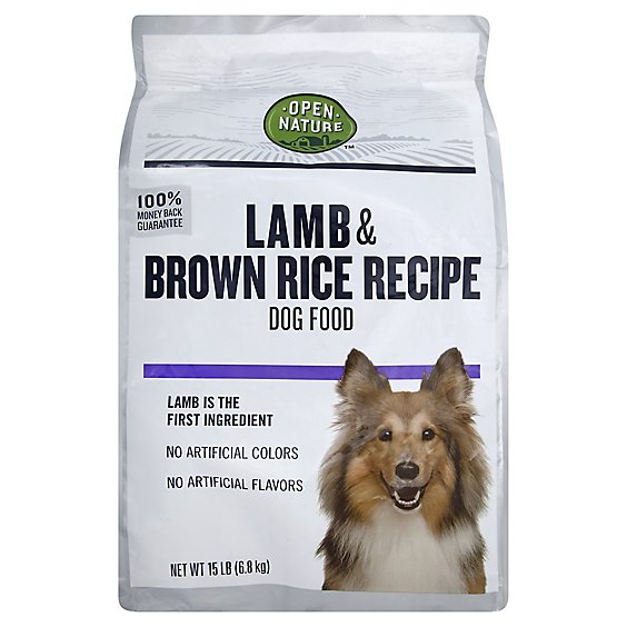 Open Nature Dog Food Lamb & Brown Rice Recipe Bag - 15 Lb