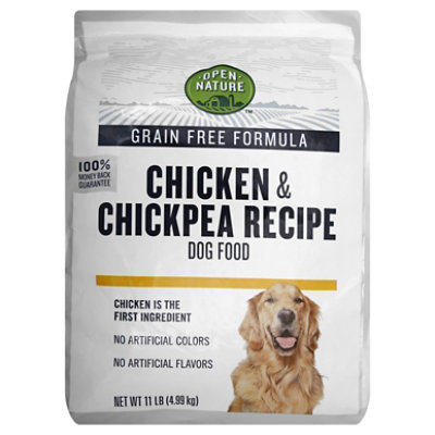 open nature salmon and chickpea dog food