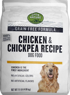 Open Nature Dog Food Grain Free Chicken Chickpea Recipe Bag 11 Lb albertsons