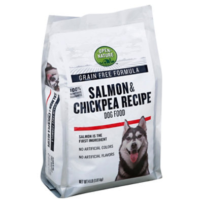 Open nature salmon on sale and chickpea dog food