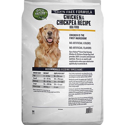 Open Nature Dog Food Grain Free Chicken & Chickpea Recipe Bag - 24 Lb - Image 3
