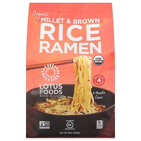 Lotus Foods Millet & Brown Rice Ramen - 10 Oz