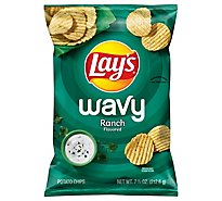 Lays Potato Chips Wavy Ranch - 7.5 Oz