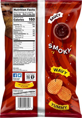 Lays Potato Chips Wavy Hickory BBQ Bag - 7.5 Oz - Image 6