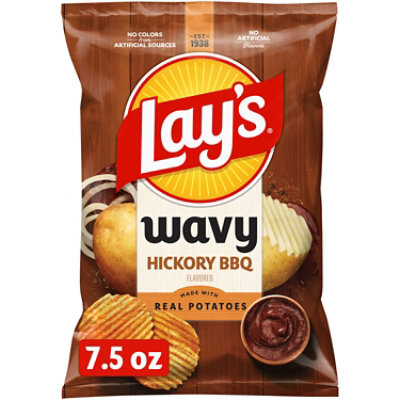 Lays Potato Chips Wavy Hickory BBQ Bag - 7.5 Oz - Image 2