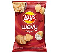 Lays Potato Chips Wavy Original Bag - 7.75 Oz