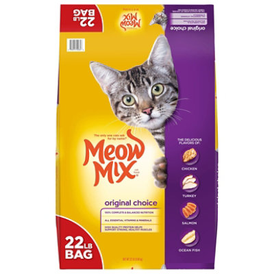 Meow Mix Cat Food Dry Original Choice - 22 Lb - Image 2