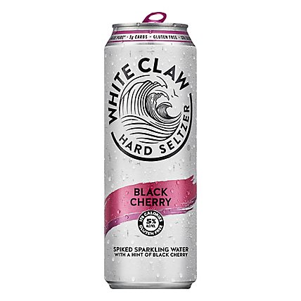 White Claw Hard Seltzer Black Cherry In Cans - 24 Fl. Oz. - Image 2