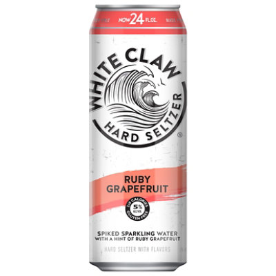 White Claw Hard Seltzer Ruby Grapefruit In Cans - 19.2 Fl. Oz.