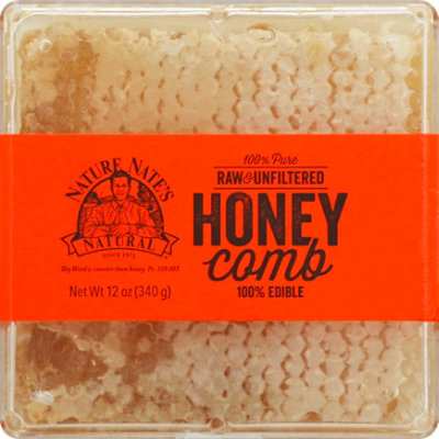 Nature Nates Honey Comb Raw & Unfiltered Edible - 12 Oz - Image 2