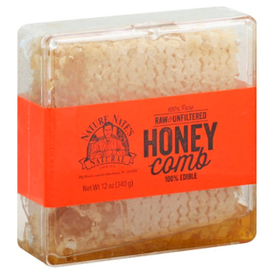 Nature Nates Honey Comb Raw & Unfiltered Edible - 12 Oz - Image 1