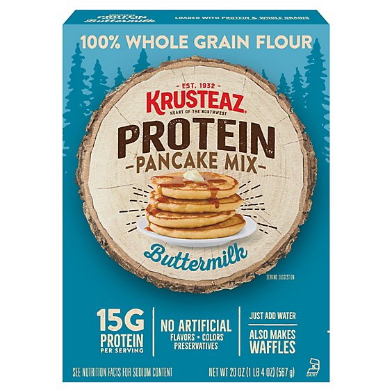 Krusteaz Protein Buttermilk Pancake Mix - 20 Oz