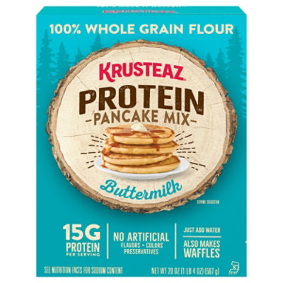 Krusteaz Pancake Mix Protein Buttermilk - 20 Oz