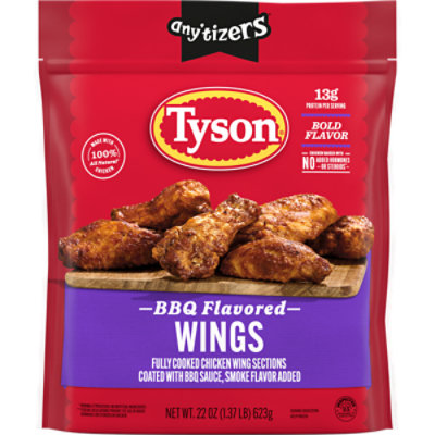 Tyson Anytizers Honey BBQ Bone In Frozen Chicken Wings - 22 Oz - Image 1