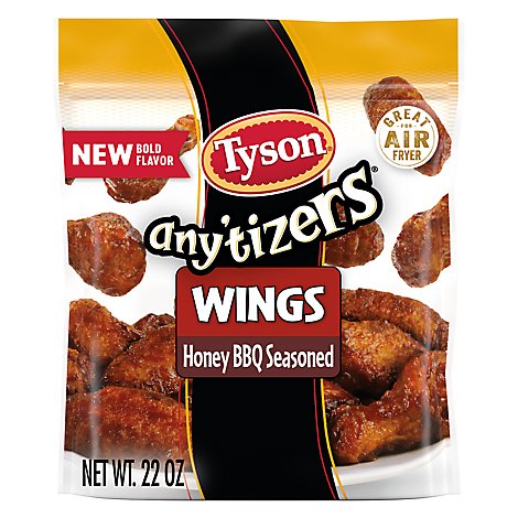 Tyson Anytizers Honey BBQ Bone In Frozen Chicken Wings - 22 Oz