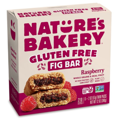 Natures Bakery Bar Fig Gf Raspberry 6ct - 12 Oz