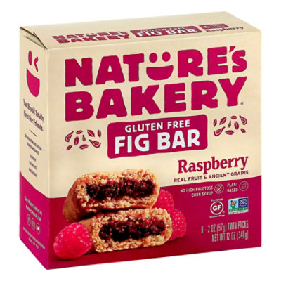 Natures Bakery Bar Fig Gf Raspberry 6ct - 12 Oz