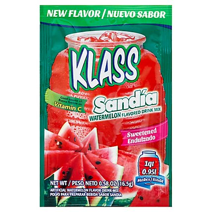 Klass Sandia Drink Mix Sweetened Watermelon - 0.58 Oz - Image 1