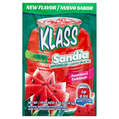 Klass Sandia Drink Mix Sweetened Watermelon - 0.58 Oz - Image 1
