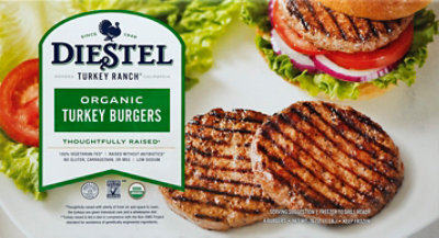 Diestel Family Ranch Organic Turkey Burgers 4 Count Frozen - 16 Oz - Image 2