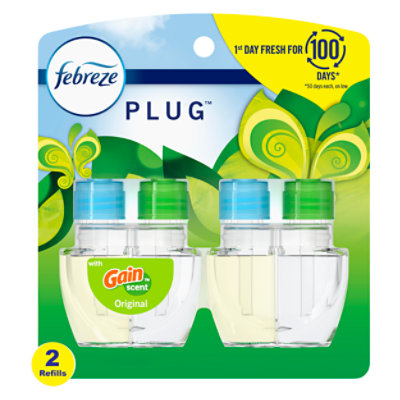 Febreze PLUG Odor Eliminating Gain Original Scent Air Freshener Refill - 2-0.87 Fl. Oz.