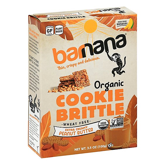 Barnana Brittle Banana Peanut Butter Organic - 3.5 Oz
