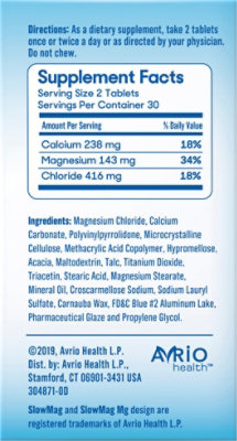 Slow Mag Magnesium Chloride A Dietary Supplement With Calcium - 60 Count - Image 5