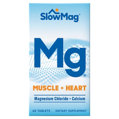 Slow Mag Magnesium Chloride A Dietary Supplement With Calcium - 60 Count - Image 1