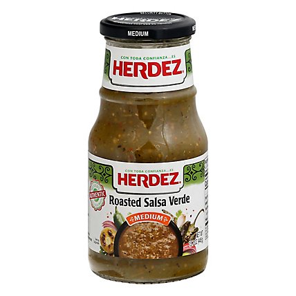 Herdez Salsa Roasted Verde Medium Jar - 15.7 Oz - Image 3