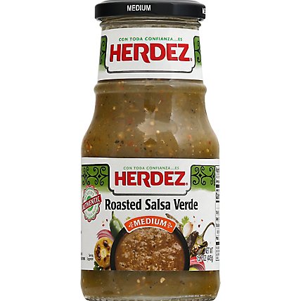 Herdez Salsa Roasted Verde Medium Jar - 15.7 Oz - Image 2
