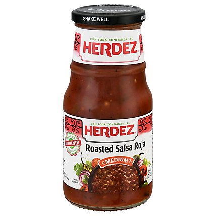 Herdez Salsa Roasted Roja Medium Jar - 15.7 Oz - Image 3