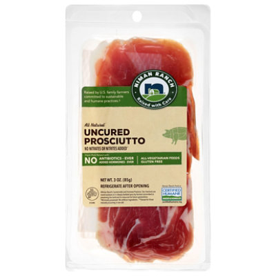 Niman Ranch Prosciutto All Natural Uncured - 3 Oz - Image 1