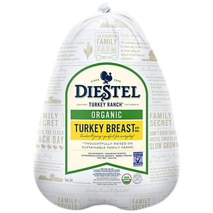 Diestel Family Ranch Organic Bone In Turkey Breast Frozen - Weight Between 4-6 Lb - Image 1